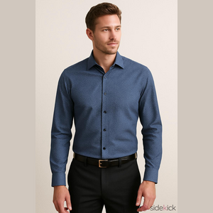 Calvin Klein slim fit size large dress shirt blue